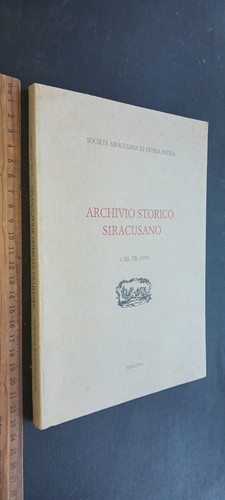 Archivio storico siracusano - archivio, s