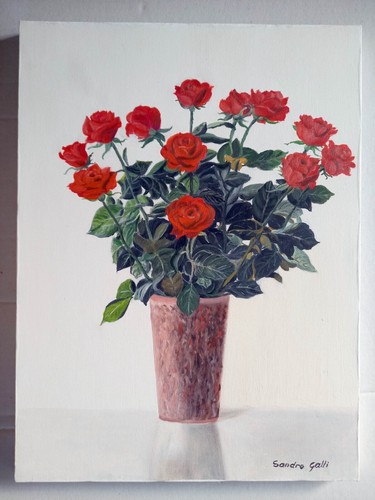 094 quadro olio - quadro, vaso