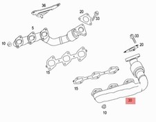 MERCEDES W164/204/463/238/218/253 OM642 COLLETTORE SCARICO OEM A6421400909 80