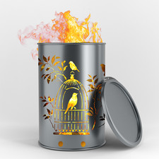 Bidone fuoco gabbia per