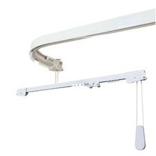 BINARIO PER TENDE BASTONE SCORRITENDA ALLUMINIO BIANCO CURVO RETTO LINEARE TENDA