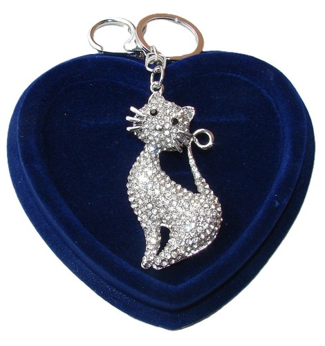 Gattino brillante portachiavi - gattino,