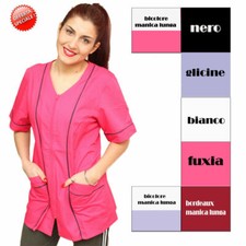 Camici da lavoro Donna,casacca Parrucchiera Estetista Alimentari Maestra asilo