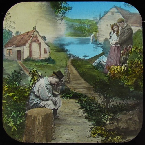 Glass magic lantern slide the - lantern,
