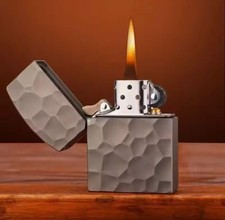 Custodia accendino EDC in titanio - scatola quadrata, antivento, guscio spesso per inserto Zippo