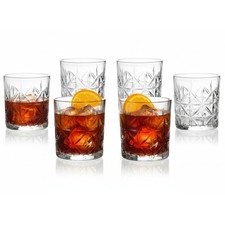 Set Bicchieri Whisky 300 ml – 6 Bicchieri da Rum in Vetro Moderni, Bicchiere