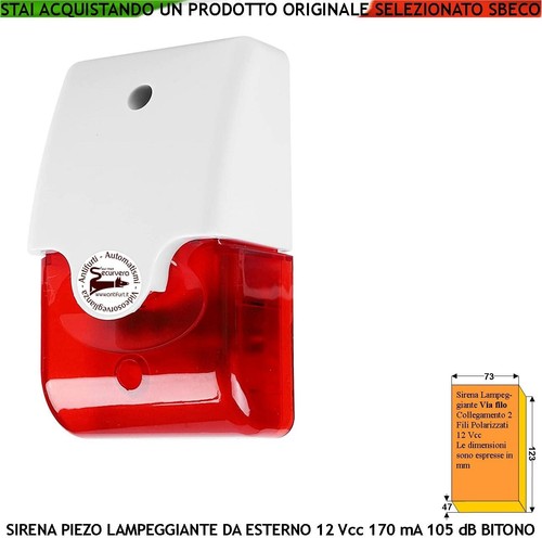Sirena filare piezo 105 - filare,