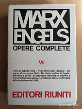 Marx Engels OPERE VII Marzo Novembre 1848 Neue Rheinische Zeitung Riuniti 1974