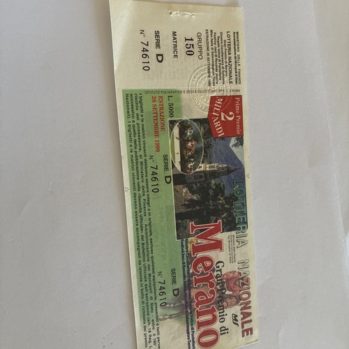 Biglietto lotteria nazionale - biglietto,