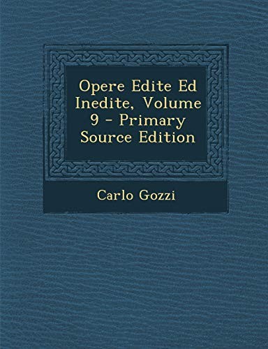 Gozzi opere edite - -, ed