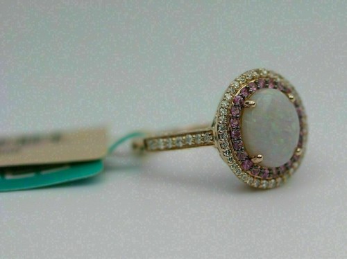 Anello aureola opale - aureola, ct
