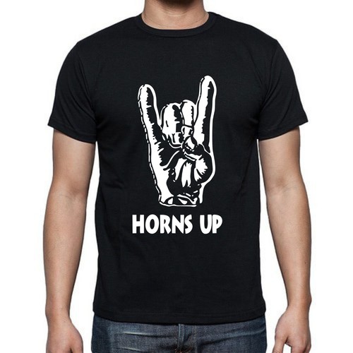 Shirt horns hand - horns, up
