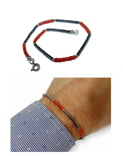 Bracciale per uomo corallo - uomo, di