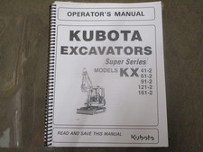 Manuale uso e manutenzione escavatore Kubota KX41 KX61 KX91 KX121 KX161
