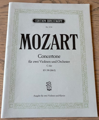 Mozart concertone kv190 - concertone, 2