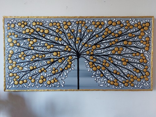Quadro dipinto mano albero - quadro,