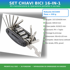 Set chiavi Bici 16 in 1