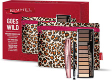 , Cofanetto Regalo Donna Rimmel Goes Wild, Pochette Leopardata con Mascara Wonde