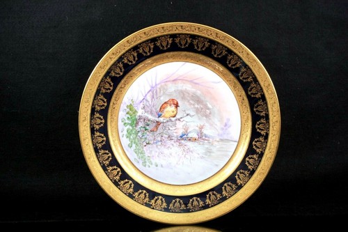 Piatto limoges oro blu cobalto - piatto,