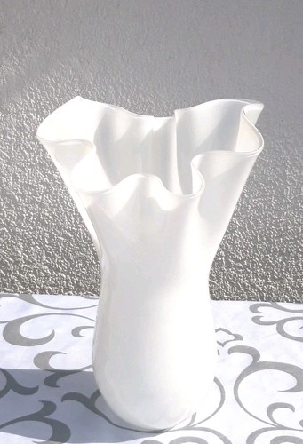 Grande vaso fazzoletto - , bianco