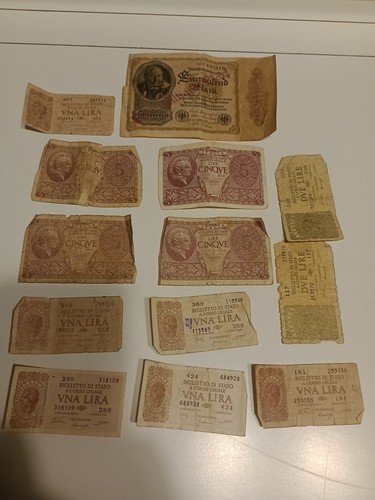 Lotto banconote storiche - banconote,