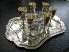 6 tazze vodka + vassoio