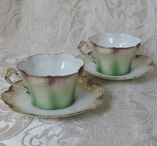 Bella Coppia di tazze in forma vegetale Liberty Art Nouveau Jugendstil 1895-1915