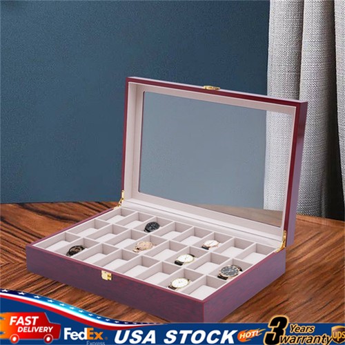 Slot grids wooden watch - 24, box
