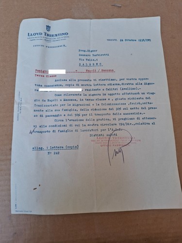 Documento emigrazione calitri - emigrazione,