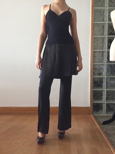 Pantalone chanel seta nero - chanel,