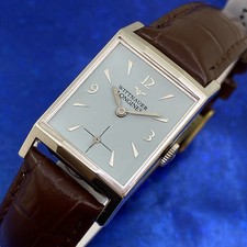 Vintage anni 60 uomo WITTNAUER LONGINES Revue splendido quadrante blu revisionato GARANZIA