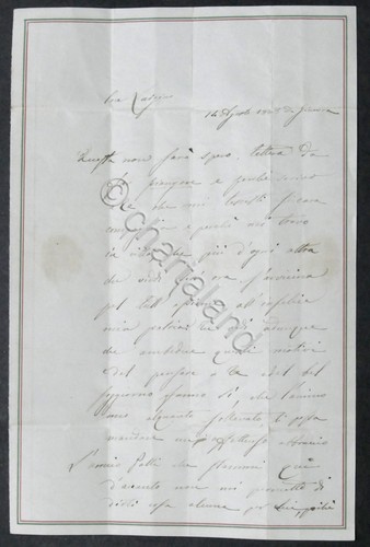 Lettera con autografo - , del