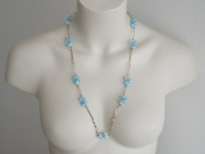 Collana Vintage Dorato Vetro