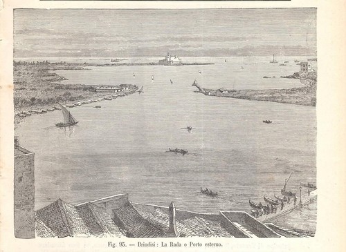 Stampa antica brindisi veduta - stampa,