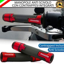 MANOPOLE MANUBRIO ANTISCIVOLO PER MOTO GUZZI V 35 ROSSO CON CONTRAPPESI