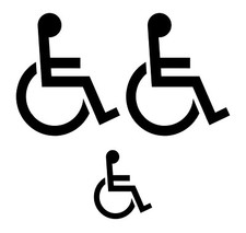 Adesivi DISABILI INVALIDI x3