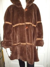 NEMO ROMA PELLICCIA ECOLOGICA SINTETICA ECO FAUX FUR PELZ VISONE CASTORO MARRON 