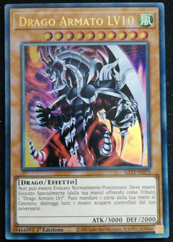 Drago armato lv10 ultra rara - armato,
