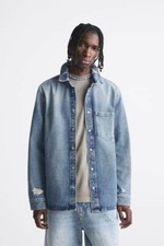 ZARA Camicia Uomo Blu Regular