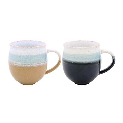 Stoneware coffee mug 2pcs - stoneware,