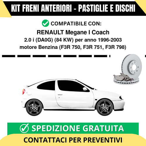 Kit freni anteriori renault - freni,