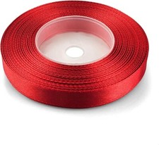1x rotolo nastro raso rosso