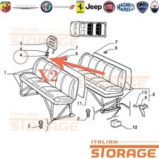 FIAT DUCATO TALENTO SCUDO KIT 2 BOCCOLA APPOGGIATESTA SEDILI INTERMEDI 4202411