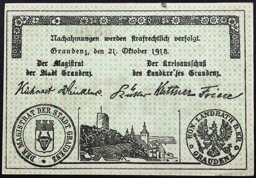 Graudenz grudziadz 1918 raro - /,