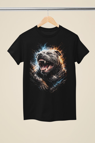 Shirt grafica pitbull - grafica, fiery