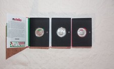 3 MONETE NUTELLA 5 EURO ARGENTO ITALIA 2021 TRITTICO SEPARATO VERDE BIANCO ROSSO
