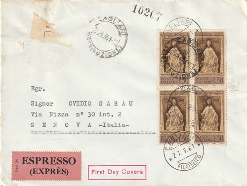 Lettera espresso viaggiata - espresso,