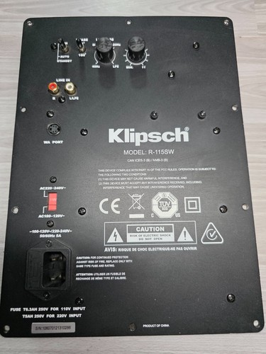 Klipsch 115sw per ricambi - per, o