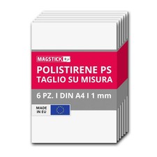6 fogli di polistirene bianco