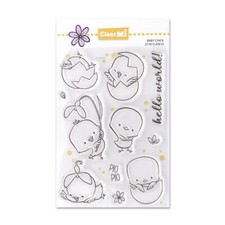 Timbri acrilici Baby Chick pulcino pio hello world